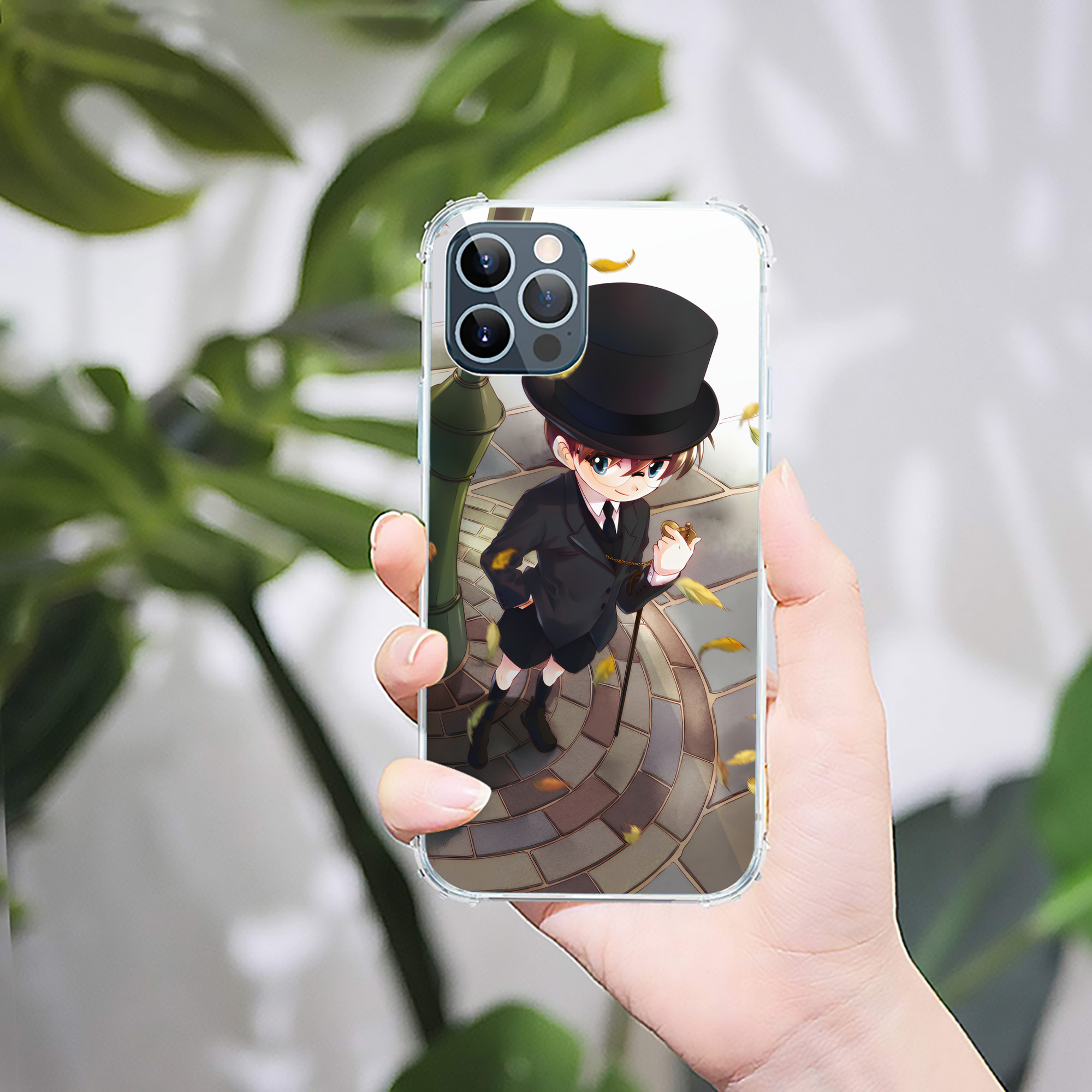 （画像用） 名探偵コナン Detective Conan 【iPhone 12シリーズ対応】透明スマホケース（クリアソフトケース）